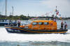 Shannon class lifeboat Storm Rider on the water after it's naming ceremony at RNLI HQ, Poole, on Thursday 17 July 2014.