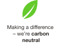 We're carbon neutral